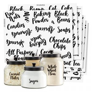 Talented Kitchen 141 Laundry Room Labels for Jars and Containers, Preprinted Black Script Stickers for Linen Closet, Bathroom Organization, Cleaning