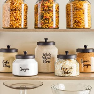 Talented Kitchen 125 Spice Labels Stickers, Clear Spice Jar Labels
