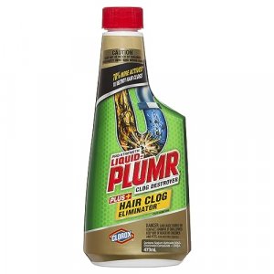 Liquid-Plumr Hair Clog Eliminator, Liquid Drain Cleaner, 16 Ounces Each,  Pack of 2 