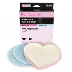 Organic Washable Breast Pads Reusable Breathable Absorbent Nursing Pads for  Breastfeeding, 40 Pack 