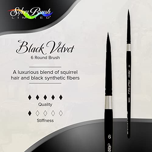 Silver Brush Black Velvet Watercolor Brush Set - Assorted, Set of 3