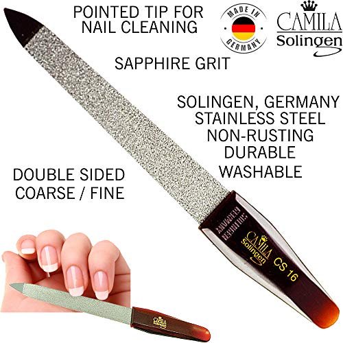 Metal Nail Files, Stainless Steel Nail File Sword Rectangle Non Slip Handle  for Natural Nails, Double Sided Grit 100/180/240 for Acrylic Toenail  Fingernails : Amazon.in: Beauty