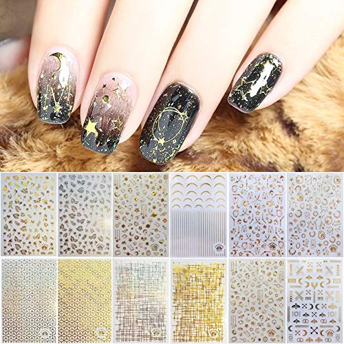 SILPECWEE 12 Sheets Christmas Nail Stickers Self Adhesive Nail Art Stickers  Nail Decals Nail Design Stickers Nail Accessories For DIY Salon :  Amazon.in: Beauty