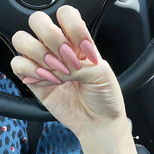 Amazon.com: YOSOMK Press on Nails Short Ombre Pink Coffin Fake Nails with  Designs Dear Wear Glossy Acrylic Stick on Nails for Women : Beauty &  Personal Care