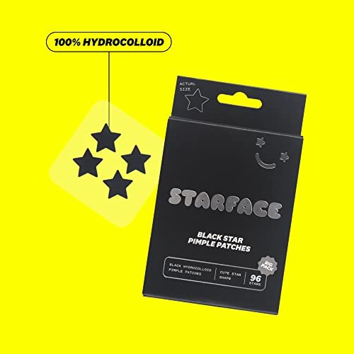 Starface Black Star BIG PACK, Hydrocolloid Pimple Patches, Absorb Fluid and Reduce  Inflammation, Cute Star Shape, Cruelty-Free Skincare (96 Count) - Imported  Products from USA - iBhejo