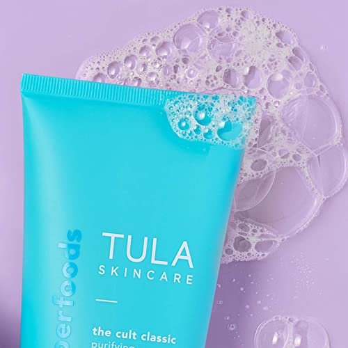 TULA Skin Care The Cult Classic Purifying Face Cleanser (Travel-Size), Gentle and Effective Face Wash, Makeup Remover, Nourishing and Hydrating