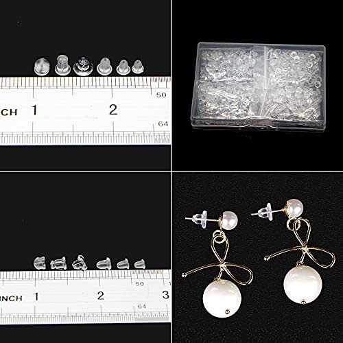 Silicone Earring Backs, Clear Earring backings with Box, Earring Safety  Back Pads backstops Stopper, 6 Different Shapes Soft Earring Backs  Replacemen - Imported Products from USA - iBhejo