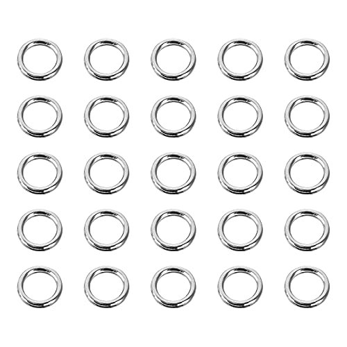  Souarts Silver Color Closed Jump Rings for Necklace