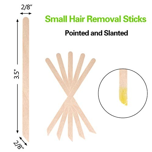 Wooden Wax Sticks - Eyebrow, Lip, Nose Small Waxing Applicator Sticks For  Hair Removal And Smooth Skin - Spa And Home Usage