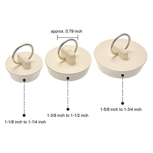  6 Pieces Drain Stopper, Rubber Sink Stopper with