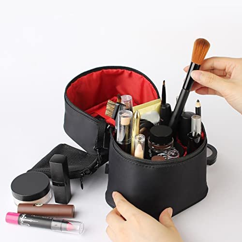 Portable Makeup Brush Organizer Makeup Brush Bag for Travel Can Hold 20+  Brushes Cosmetic Bag Makeup Brush Roll Up Case Pouch Holder for WomanC