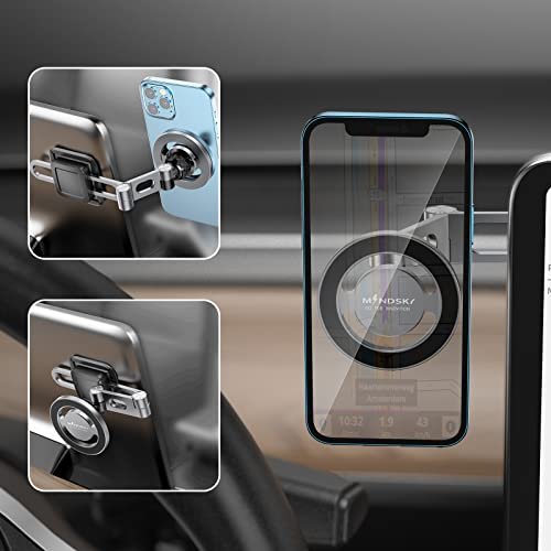Mindsky Magnetic Phone Mount Compatible with Mag Safe for Tesla 3