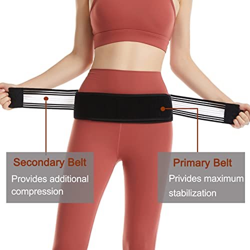 Sacroiliac Compression Brace | Si Joint Pain Relief Belt with Hip Support Pads