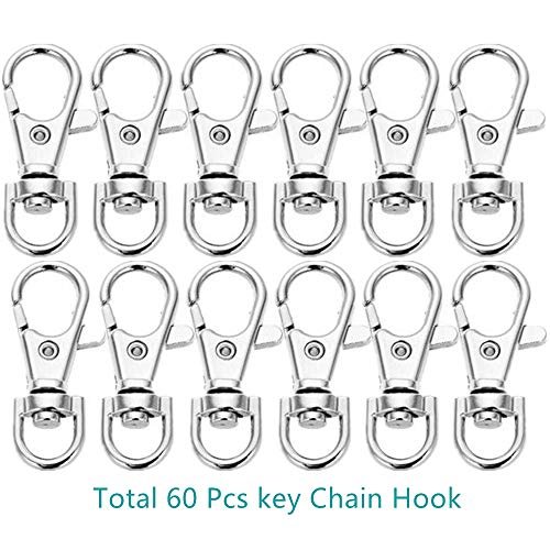 Ipxead 120Pcs Premium Swivel Lanyard Snap Hook With Key Rings