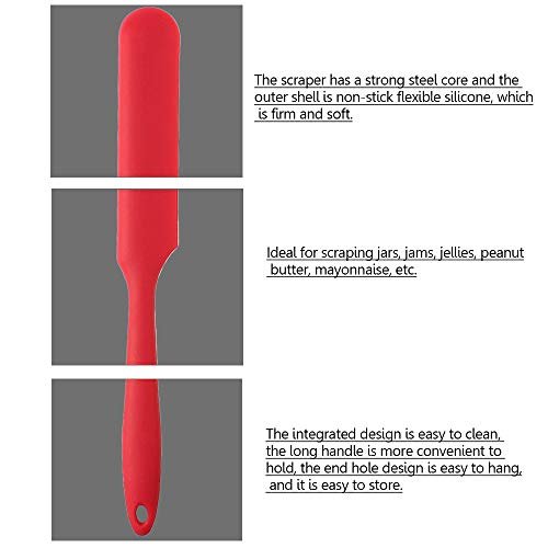 Silicone Scraper Non Stick Heat Resistant Baking Scraper Integrated Cream  Butter Spatula Baking Cooking Tool Kitchen Accessories