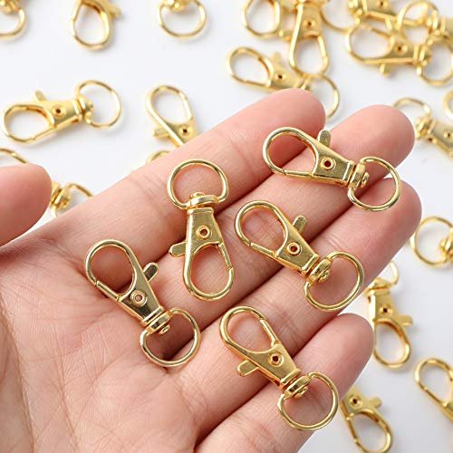 100PCS Gold Swivel Clasps Lanyard Snap Hooks with Key Rings, Key Chain Clip  Hooks Lobster Claw Clasps for Keychains Jewelry DIY Crafts - Imported  Products from USA - iBhejo
