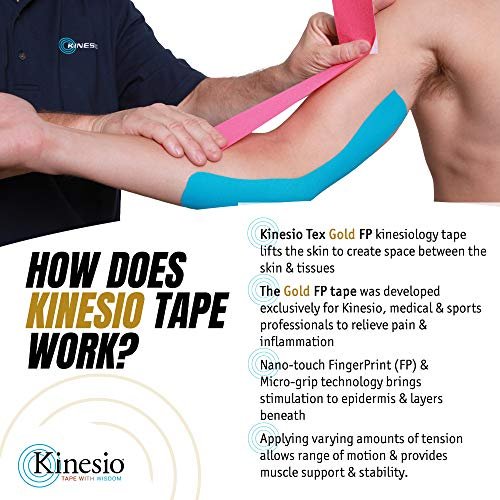 Kinesio Taping - Elastic Therapeutic Athletic Tape Tex Gold FP - Beige– 2  in. x 13 ft - 2 Pack