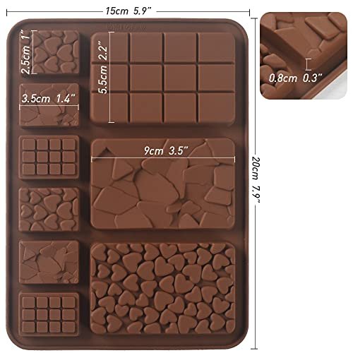 BREAK APART SILICONE CHOCOLATE MOLDS CHOCOLATE BAR MOLDS HOMEMADE