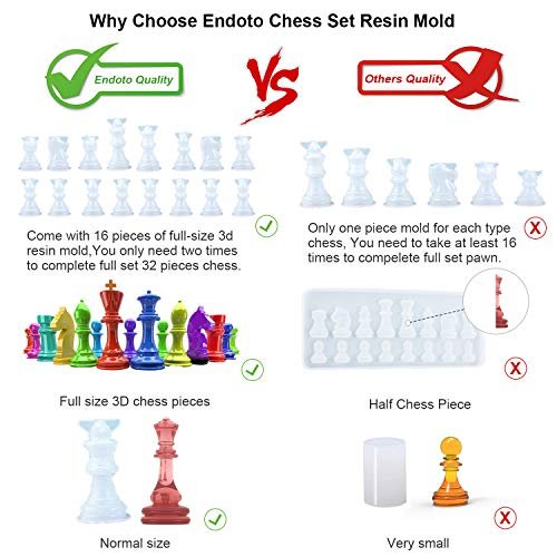 Chess Mold Set-3d Chess Resin Mold-silicone Chess Resin 