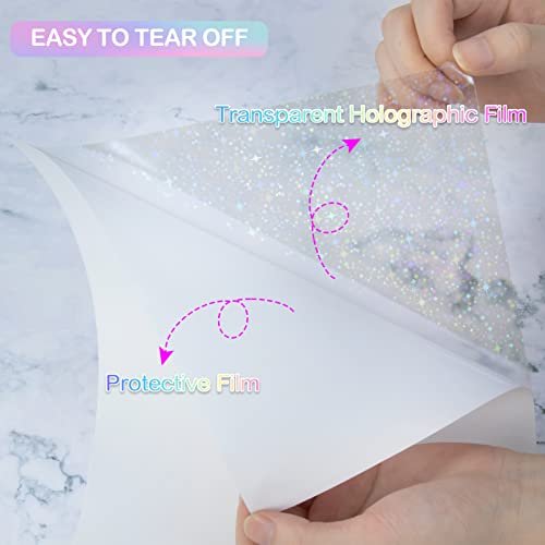 Holographic Vinyl Sticker Paper  Transparent Holographic Sheets