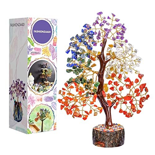 Fashionzaadi 7 Chakra Tree Of Life - Crystal Tree - Crystal Tree