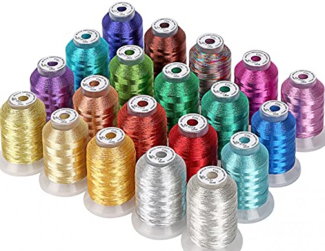 New brothread 80 Spools Polyester Embroidery Machine Thread Kit 500M (550y), Multicolor