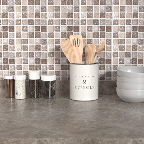 Barnyard Designs barnyard designs ceramic farmhouse kitchen utensil holder  for countertop, decorative kitchen utensil holder, large kitchen ut