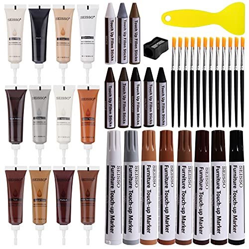 Wood Repair Kit for Furniture, 12 Colors Wood Filler with 8 Colors Wood  Repair Markers and Wax Sticks Sharpener Kit Scratch Cover Surface  Restore,Woo - Imported Products from USA - iBhejo