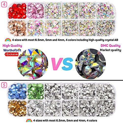 Worthofbest Bedazzler Kit with Rhinestones and Glue for Crafts, Clothes,  Shoes, Hotfix Rhinestone Applicator Tool, Hot Fix Crystals Badazzle Gun,  Bedazzle Jewels Bling Set