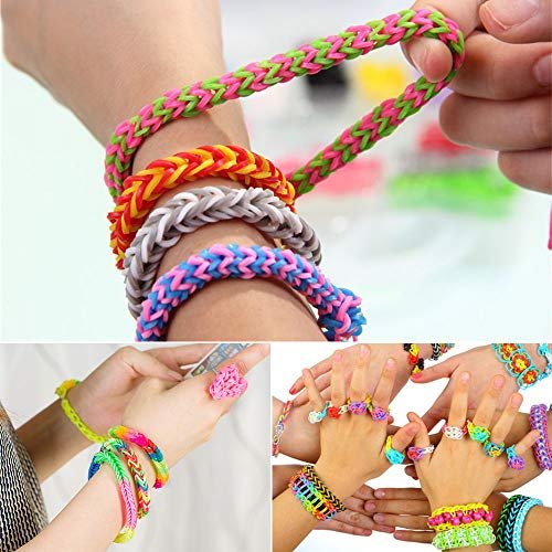 Rainbow Loom Rubber Bands Bracelet Kit, 12750+ Rubber Band Bracelet Making  Kit in 26 Colors with 500 Clips 6 Hooks, Rubber Bands DIY Refill Crafting -  Imported Products from USA - iBhejo