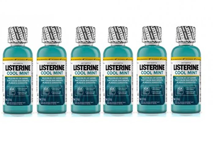 Travel Size Listerine Zero Alcohol Cool Mint Mouthwash - 3.2 oz