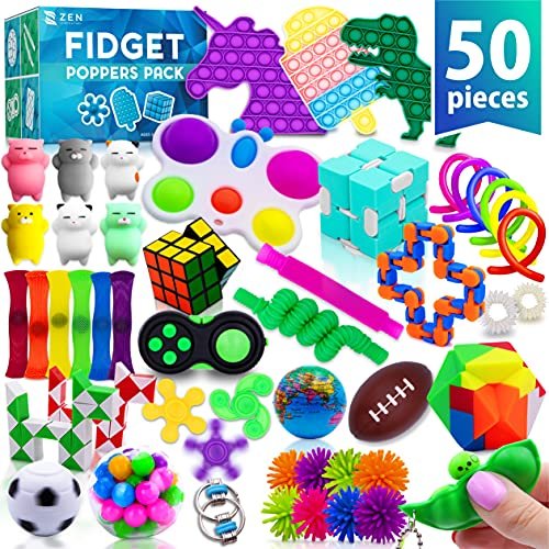 50 Pcs Fidget Pack - Party Favors Gifts For Kids, Adults