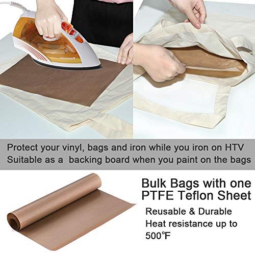 Funisfun 12 Pack Blank Canvas Tote Bags Bulk Shopping Bag For Crafts With A  Ptfe Teflon Sheet Diy Reusable Grocery Bag - Imported Products from USA -  iBhejo