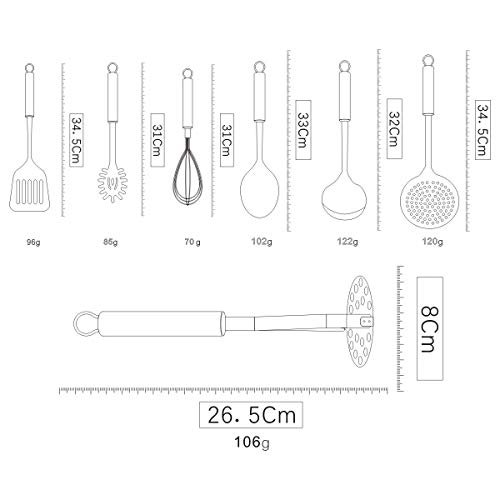 Berglander Cooking Utensil Set 8 Piece, Stainless Steel Kitchen Tool Set  with Stand,Cooking Utensils…See more Berglander Cooking Utensil Set 8  Piece