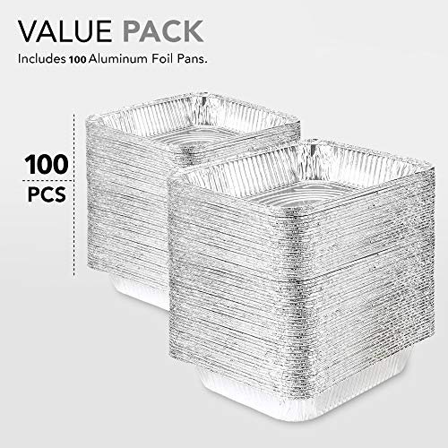Aluminum Pans 9x13 Disposable Foil Baking Pans (100 Pack) - Half Size Steam  Table Deep Pans - Tin Foil Pans Great for Cooking, Heating, Storing, Prep -  Imported Products from USA - iBhejo