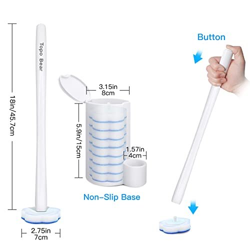 Toilet Brush Holder Set Disposable Bath Toilets Cleaning Kit With