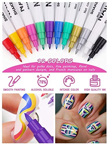 PBMUY Nail Stickers for Nail Art,Nail Sticker Star,Nail Art 3D Paint Pens,  Waterproof Nail Polish Pens, Quick Dry Nail Art Pen A - Walmart.com