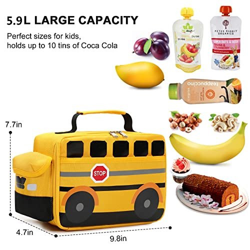 Childrens Insulated Lunch Pack Box Bag Kids Boys Girls School Food