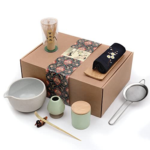 Artcome Japanese Matcha Tea Set, Matcha Bowl with Pouring Spout, Matcha  Whisk, Tea Scoop, Ceramic Whisk Holder, Matcha Powder Caddy, Handmade Matcha  - Imported Products from USA - iBhejo