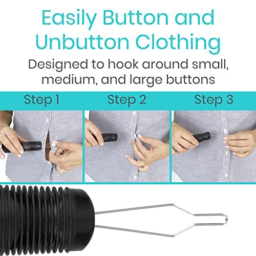 Button Hook for Arthritis Aids Help Buttoning, Button Helper Aid Tool