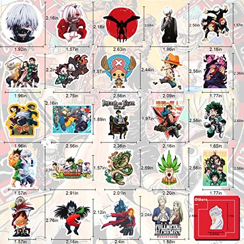 Anime Stickers Mixed Pack,600Pcs Mixed with Classic Anime Theme