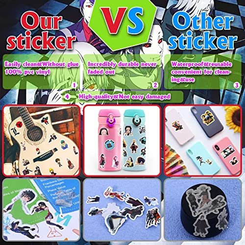 Anime Stickers Mixed Pack,600Pcs Mixed with Classic Anime Theme Sticker  Pack,Vinyl Waterproof Stickers and Decals for Bottles, Laptops, Skateboards  a - Imported Products from USA - iBhejo