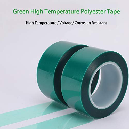 APT,2 Mil Polyester Tape with Silicone Adhesive, PET Tape, high Temperature  Tape, 3.5 mil Thickness, Powder Coating, E-Coating (1, 2 x 72Yds)