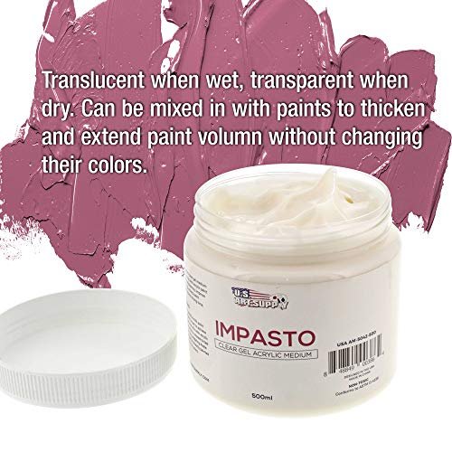 U.S. Art Supply Impasto Clear Gel Acrylic Medium, 500ml Tub - Imported  Products from USA - iBhejo