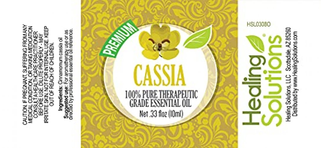 Healing Solutions 10ml Oils - Cassia Cinnamon Essential Oil - 0.33 Fluid  Ounces