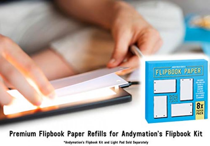 Official Andymation'S Flipbook 8X Paper Pack Refill Sheets For The