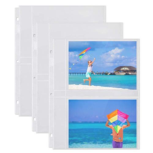 Dunwell Photo Album Refills 5x7 - (25 Pack), for 100 Pictures, Photo Sleeve  Inserts for 3-Ring Binder, 2-Pocket Photo Page for 5 x 7 Photographs, Pos -  Imported Products from USA - iBhejo