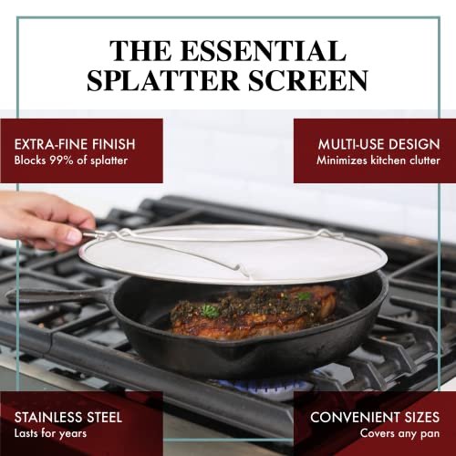 Kitchen Anti Splatter Shield Guard For Stove Bacon Grease Frying Splash  Screen