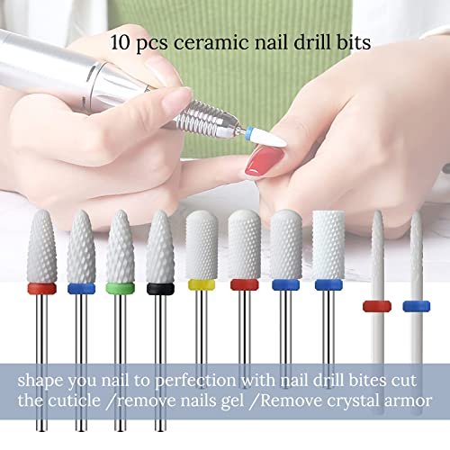 Nail Drill Bits Set, 11pcs Nail Bits For Nail Drill E-File, Bits Manicure  Pedicure Remover Tools For Acrylic Gel Nails, Salon Home Nail Care Supplies  For Acrylic Nail Gel Fast Remove |
