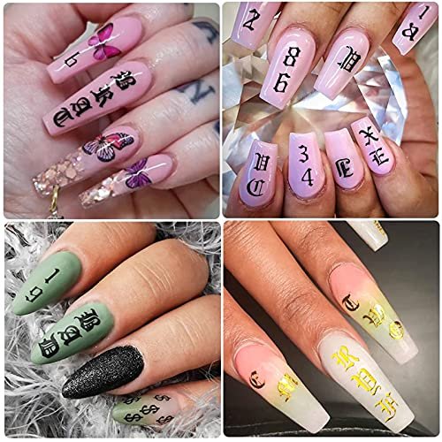 The New 3D Nail Sticker Cool English Letter stickers for nail Foil Lov – Go  Find Your Happy